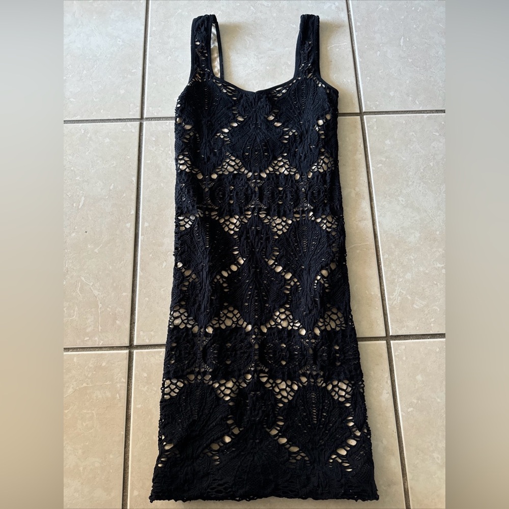 Women’s Intimately FREE PEOPLE dress Size M Crochet BODYCON stretch